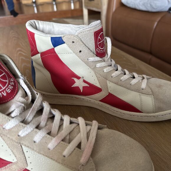 Converse Pro Leather 76 High Men 15 Red White Blue Vintage Basketball Rare main image 10